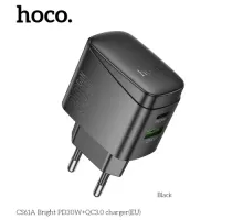 МЗП HOCO CS61A Bright PD30W+QC3.0 charger Black mag-6942007638425144048