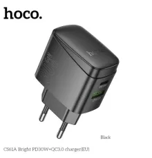 МЗП HOCO CS61A Bright PD30W+QC3.0 charger Black mag-6942007638425144048