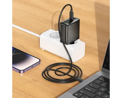 МЗП HOCO CS27A Supply PD67W(3C1A) charger(EU) black mag-6942007639835152313