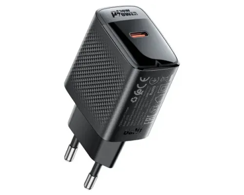 МЗП ACEFAST A102 PD30W GaN single USB-C charger Black mag-6974316283287153793