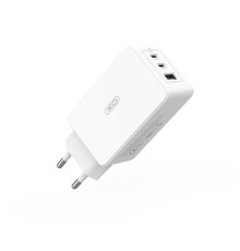 МЗП XO CE13 (EU) 65W GaN tech fast charging (2USB-C 65W/1USB-A 22.5W) Білий mag-6920680844272140353