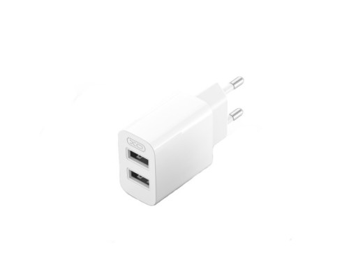 МЗП XO L109 Dual USB-A 2.4A Charger with lightning cable Білий mag-6920680845323133073