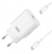 МЗП XO L126 USB-C PD20W Fast Charging Charger with Type-C cable Білий mag-692068084691757242