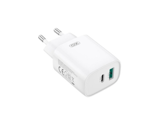 МЗП XO CE30 30W 1USB-A+1USB-C fast charger Білий mag-6920680859016140413