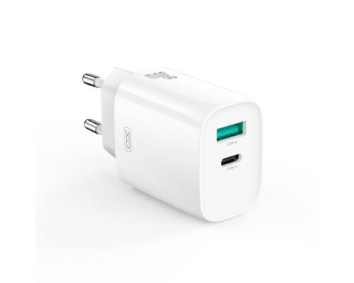 МЗП XO CE30 30W 1USB-A+1USB-C fast charger Білий mag-6920680859016140413