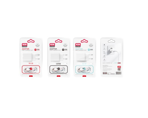 МЗП XO L99(EU) 2.4A Home charger with Micro cable Білий mag-6920680827961140322