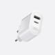 МЗП XO L97 A+C dual port Home charger with Micro cable Білий mag-6920680829507140639