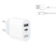 МЗП XO L97 A+C dual port Home charger with Micro cable Білий mag-6920680829507140639