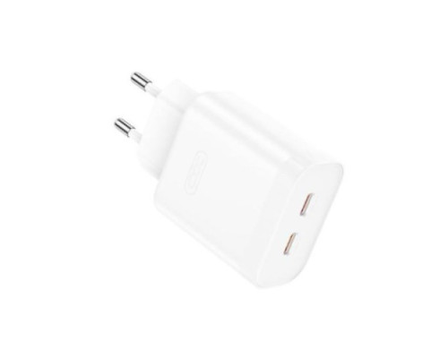 МЗП XO L105 (EU) 35W dual Type-c port fast charger Білий mag-692068083300919182