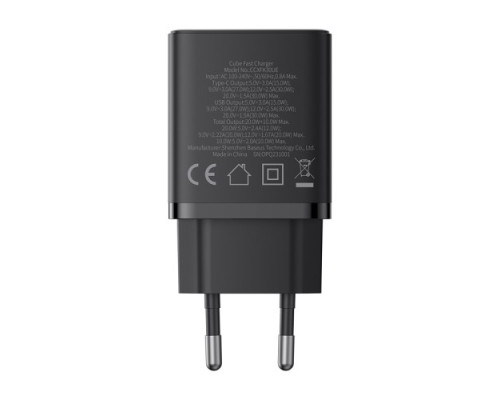 МЗП Baseus Cube Fast Charger C+U 30W EU Cluster Black P10111404113-00 mag-693217265118356147
