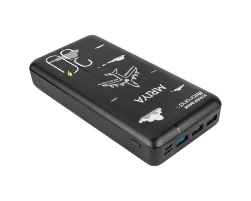 Універсальна мобільна батарея Mibrand "Mriya" 3USB, Micro, Type-C, 30000mAh, Black (20W) NBB-132211