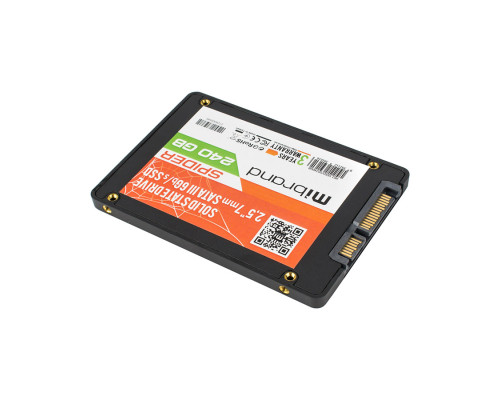 Жорсткий диск 2.5 SSD 240Gb Mibrand Spider Series, MI2.5SSD/SP240GB, 3D TLC, SATA-III 6Gb/s, зап/чит. - 460/550мб/с, BULK NBB-112218