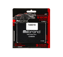 Жесткий диск 2.5" SSD 512Gb Mibrand Caiman Series, MI2.5SSD/CA512GBST, 3D TLC, SATA-III 6Gb/s, зап/чт. - 460/550мб/с NBB-140019