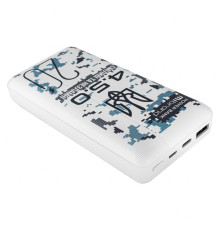 Універсальна мобільна батарея Mibrand "4.5.0" USB, Micro, Type-C, 20000mAh, Snow leopard (20W)