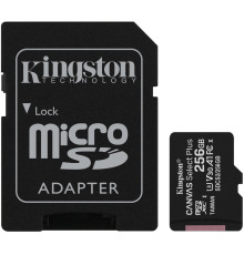 microSDXC (UHS-1) Kingston Canvas Select Plus 256Gb class 10 А1 (R-100MB/s) (adapter SD) (SDCS2/256GB)