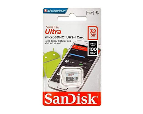 microSDHC (UHS-1) SanDisk Ultra 32Gb class 10 A1 (100Mb/s) (SDSQUNR-032G-GN3MN)