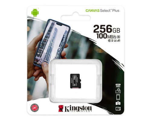 microSDXC (UHS-1) Kingston Canvas Select Plus 256Gb class 10 А1 (R-100MB/s) (SDCS2/256GBSP)