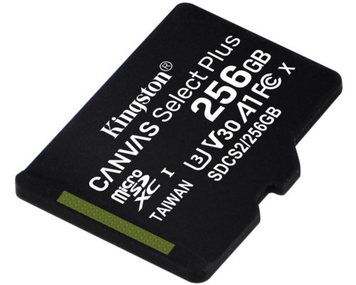 microSDXC (UHS-1) Kingston Canvas Select Plus 256Gb class 10 А1 (R-100MB/s) (SDCS2/256GBSP)