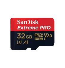 Карта пам'яті microSDXC (UHS-1 U3) SanDisk Extreme Pro A1 32Gb class 10 V30 (R100MB/s,W90MB/s) (adapter) (SDSQXCG-032G-GN6MA)