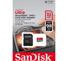 microSDHC (UHS-1) SanDisk Ultra 32Gb class 10 A1 (120Mb/s) (adapter SD) Imaging Packaging (SDSQUA4-032G-GN6IA)