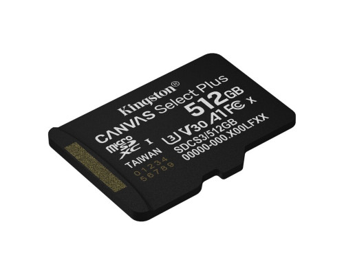 Карта пам'яті microSDXC (UHS-1 U3) Kingston Canvas Select Plus Gen3 512Gb class 10 А1 V30 (R-150MB/s) (SDCS3/512GBSP)