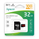 microSDHC (UHS-1) Apacer 32Gb class 10 V10 A1 R100MB/s (adapter SD) (AP32GMCSH10UB-R)