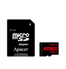 microSDHC (UHS-1) Apacer 32Gb class 10 V10 A1 R100MB/s (adapter SD) (AP32GMCSH10UB-R)