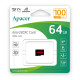 microSDXC (UHS-1) Apacer 64Gb class 10 V10 A1 R100MB/s (AP64GMCSX10UB-RA)