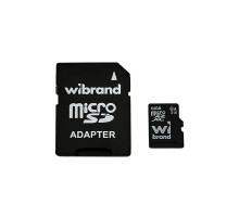 Карта пам'яті microSDXC (UHS-1 U3) Wibrand 64Gb class 10 (adapter SD) (WICDXU3/64GB-A)