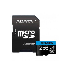 microSDXC (UHS-1) A-DATA Premier 256Gb Class 10 А1 (R-100Mb/s) (adapter SD) (AUSDX256GUICL10A1-RA1)