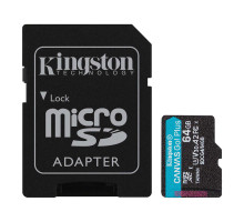 Карта пам'яті microSDXC (UHS-1 U3) Kingston Canvas Go! Plus 64Gb class 10 A2 V30 (R200MB/s) (adapter SD) (SDCG4/64GB)