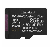 Карта пам'яті microSDXC (UHS-1) Kingston Canvas Select Plus Gen3 256Gb class 10 А1 (R-150MB/s) (SDCS3/256GBSP)