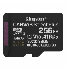 Карта пам'яті microSDXC (UHS-1) Kingston Canvas Select Plus Gen3 256Gb class 10 А1 (R-150MB/s) (SDCS3/256GBSP)