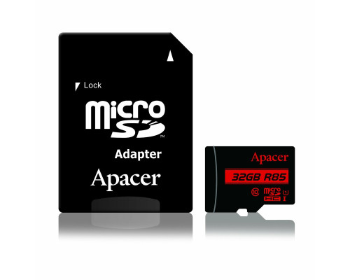 microSDHC (UHS-1) Apacer 32Gb class 10 R85MB/s (adapter SD) (AP32GMCSH10U5-R)