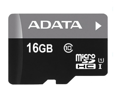 microSDHC (UHS-1) A-DATA Premier 16Gb Class 10 (R-80Mb/s) (adapter SD) (AUSDH16GUICL10-RA1)