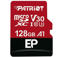 microSDXC (UHS-1 U3) Patriot EP Series 128Gb class 10 V30 (R-100MB/s, W-80MB/s) (adapter SD) (PEF128GEP31MCX)