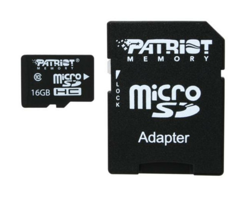 microSDHC (UHS-1) Patriot LX Series 16Gb class 10 (adapter SD) (PSF16GMCSDHC10)