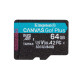 microSDXC (UHS-1 U3) Kingston Canvas Go Plus 64Gb class 10 A2 V30 (R170MB/s, W70MB/s) (SDCG3/64GBSP)