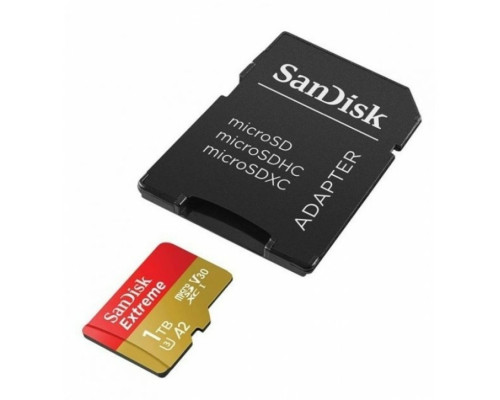 microSDXC (UHS-1 U3) SanDisk Extreme A2 1TB class 10 V30 (R190MB/s,W130MB/s) (adapter SD) (SDSQXAV-1T00-GN6MA)