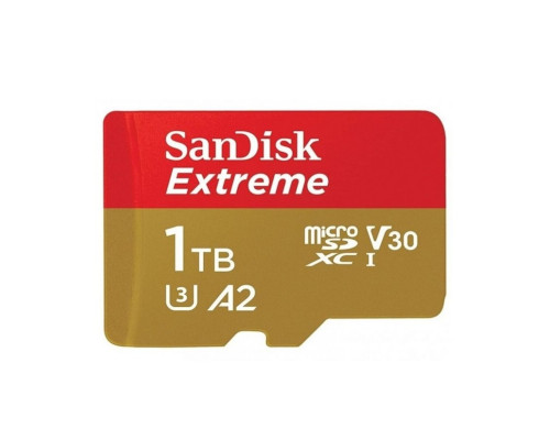 microSDXC (UHS-1 U3) SanDisk Extreme A2 1TB class 10 V30 (R190MB/s,W130MB/s) (adapter SD) (SDSQXAV-1T00-GN6MA)