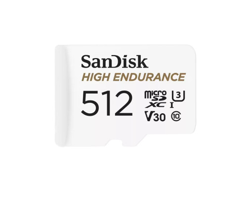 microSDXC (UHS-1 U3) SanDisk High Endurance 512Gb class 10 V30 (100Mb/s) (adapterSD) (SDSQQNR-512G-GN6IA)