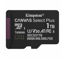 Карта пам'яті microSDXC (UHS-1 U3) Kingston Canvas Select Plus Gen3 1Tb class 10 А1 V30 (R-150MB/s) (SDCS3/1TBSP)