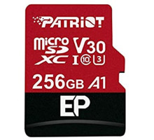 microSDXC (UHS-1 U3) Patriot EP Series 256Gb class 10 V30 (R-100MB/s, W-80MB/s) (adapter SD) (PEF256GEP31MCX)