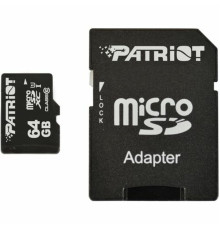 microSDXC (UHS-1) Patriot LX Series 64Gb class 10 (adapter SD) (PSF64GMCSDXC10)