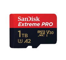 microSDXC (UHS-1 U3) SanDisk Extreme Pro A2 1TB class 10 V30 (R200MB/s,W140MB/s) (adapter) (SDSQXCD-1T00-GN6MA)