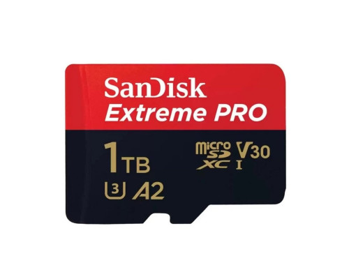 microSDXC (UHS-1 U3) SanDisk Extreme Pro A2 1TB class 10 V30 (R200MB/s,W140MB/s) (adapter) (SDSQXCD-1T00-GN6MA)