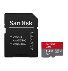 microSDXC (UHS-1) SanDisk Ultra 512Gb class 10 A1 (150Mb/s) (adapter SD) (SDSQUAC-512G-GN6MA)