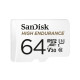 microSDXC (UHS-1 U3) SanDisk Max Endurance 64Gb class 10 V30 (R100Mb/sW40Mb/s) (adapterSD) (SDSQQVR-064G-GN6IA)