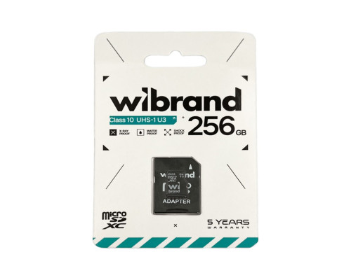 Карта пам'яті microSDXC (UHS-1 U3) Wibrand 256Gb class 10 (adapter SD) (WICDHU3/256GB-A)