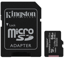 microSDXC (UHS-1) Kingston Canvas Select Plus 64Gb class 10 А1 (R-100MB/s) (adapter SD) (SDCS2/64GB)